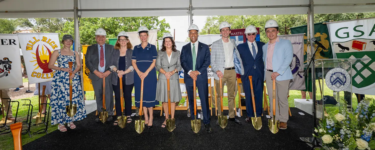 Rice hosted a groundbreaking ceremony May 8 to celebrate the Moody Center Complex for Student Life.