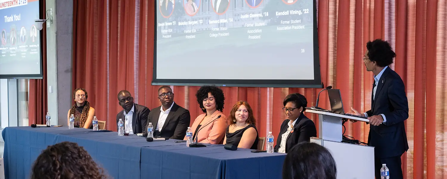 Five distinguished alumni returned to campus June 13 for the university’s fifth annual Juneteenth celebration.