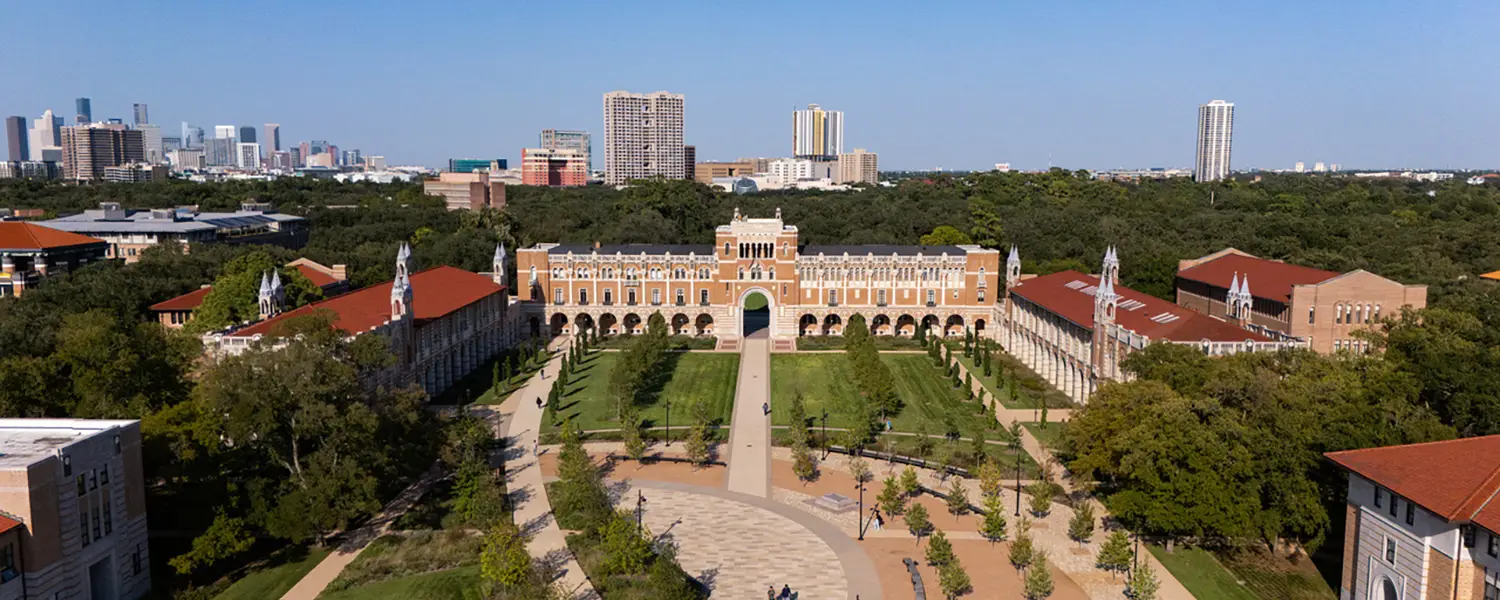 Rice University Birdseye from Library